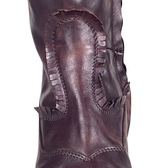 KOBRA Women's Leather Western Boots Size 39 (8.5–9) Brown Made in Italy EUC - Picture 4 of 16